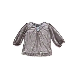 Remplie Women's Sheer Layered Top with Metallic Details_Size Large